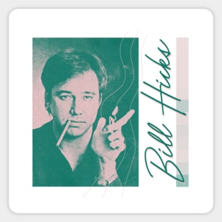 Bill Hicks •• Retro 90s Aesthetic Style Design Sticker